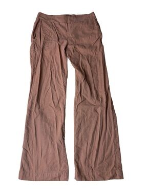 Cristina B. Wide Leg Linen Blend Pants in Mauve Rose – Size S